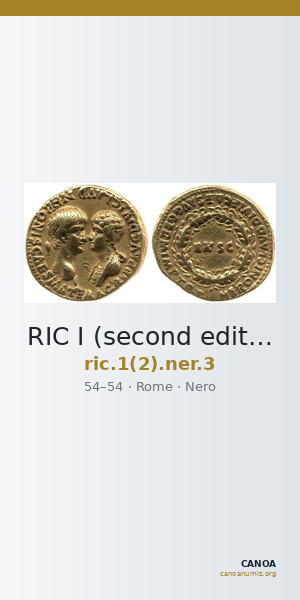 RIC I (second edition) Nero 3 — CANOA