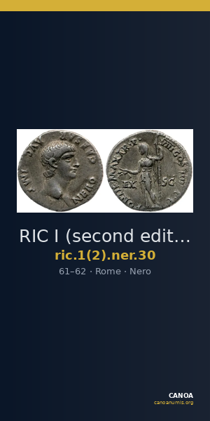 RIC I (second edition) Nero 30 — CANOA
