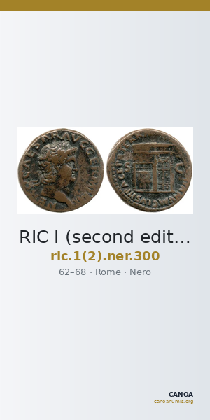 RIC I (second edition) Nero 300 — CANOA