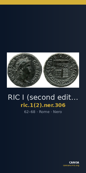 RIC I (second edition) Nero 306 — CANOA