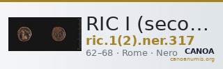 RIC I (second edition) Nero 317 — CANOA