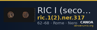 RIC I (second edition) Nero 317 — CANOA