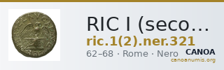 RIC I (second edition) Nero 321 — CANOA