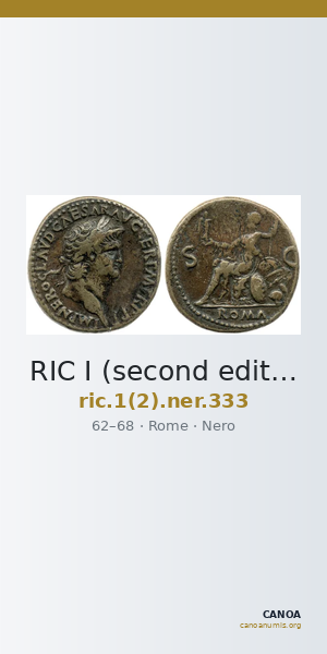 RIC I (second edition) Nero 333 — CANOA