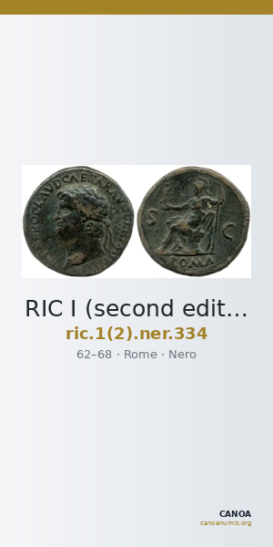 RIC I (second edition) Nero 334 — CANOA