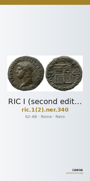 RIC I (second edition) Nero 340 — CANOA
