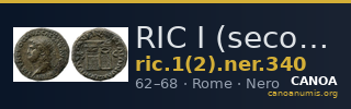 RIC I (second edition) Nero 340 — CANOA