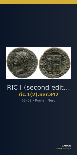 RIC I (second edition) Nero 342 — CANOA