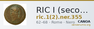 RIC I (second edition) Nero 355 — CANOA