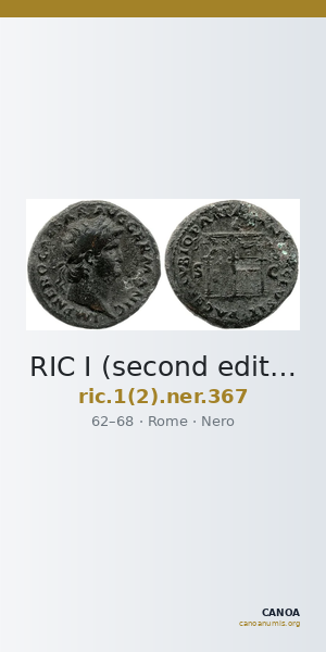 RIC I (second edition) Nero 367 — CANOA