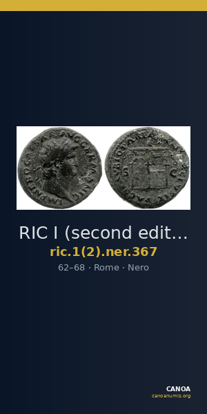 RIC I (second edition) Nero 367 — CANOA