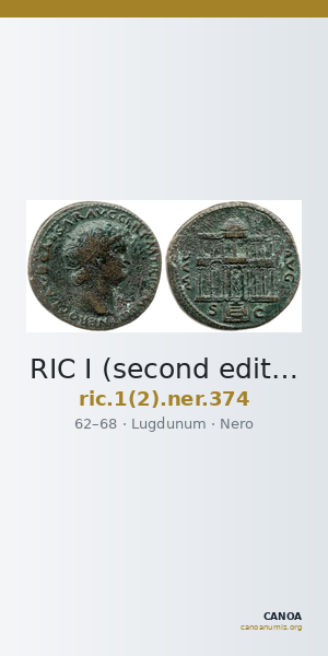 RIC I (second edition) Nero 374 — CANOA