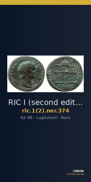 RIC I (second edition) Nero 374 — CANOA