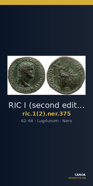RIC I (second edition) Nero 375 — CANOA