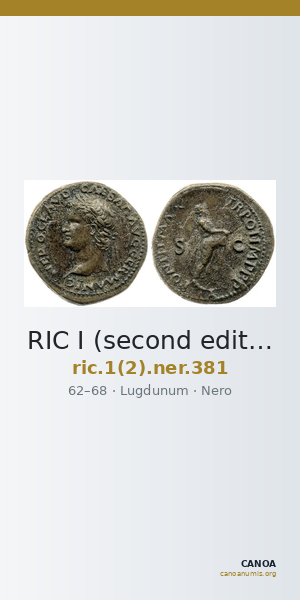 RIC I (second edition) Nero 381 — CANOA