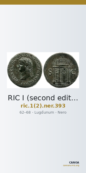 RIC I (second edition) Nero 393 — CANOA