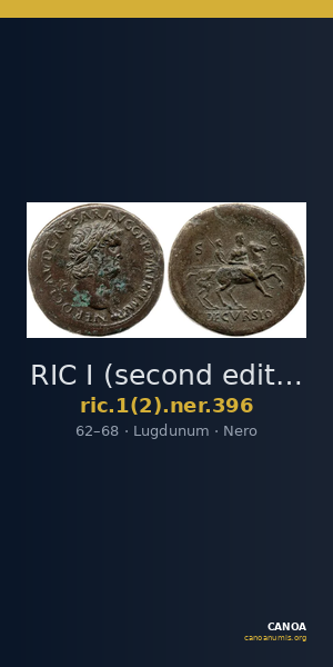 RIC I (second edition) Nero 396 — CANOA