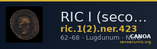 RIC I (second edition) Nero 423 — CANOA