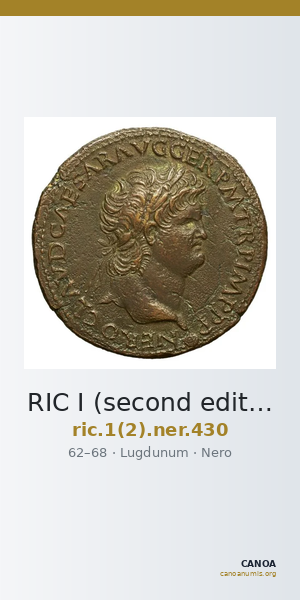 RIC I (second edition) Nero 430 — CANOA