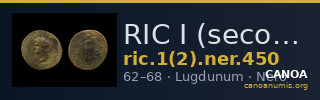 RIC I (second edition) Nero 450 — CANOA