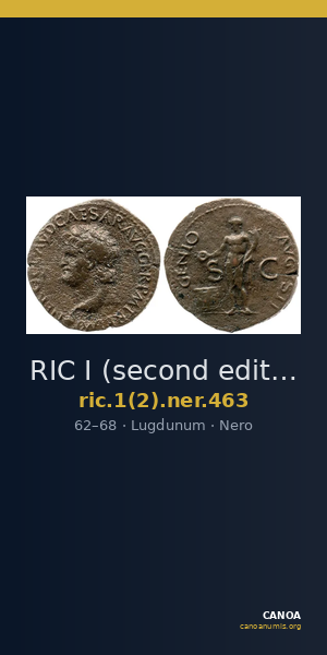 RIC I (second edition) Nero 463 — CANOA