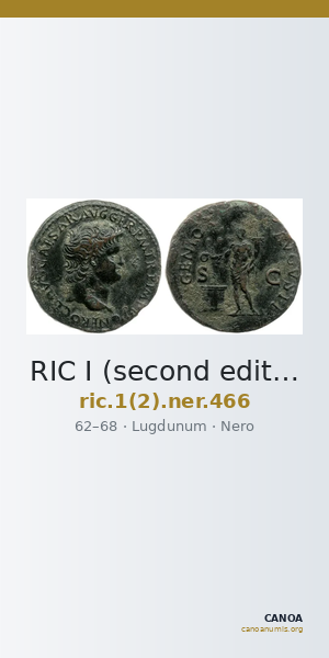 RIC I (second edition) Nero 466 — CANOA