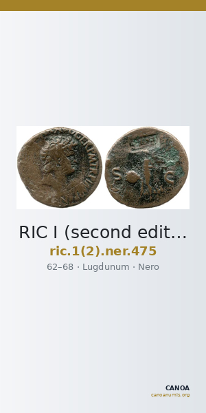 RIC I (second edition) Nero 475 — CANOA