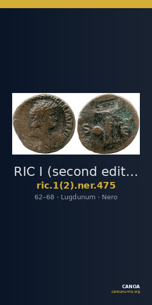 RIC I (second edition) Nero 475 — CANOA