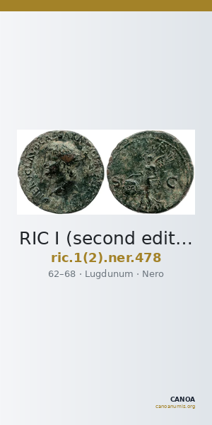 RIC I (second edition) Nero 478 — CANOA