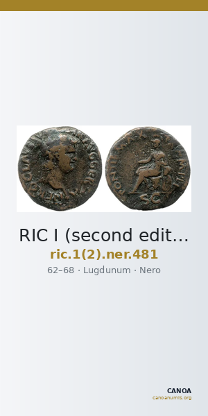 RIC I (second edition) Nero 481 — CANOA