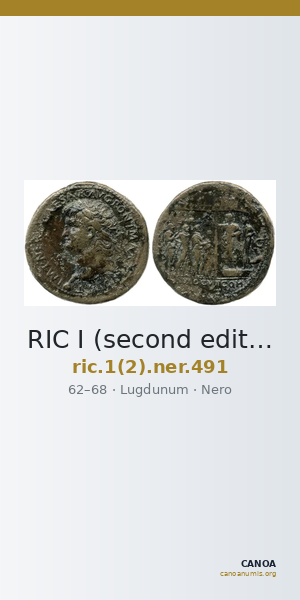 RIC I (second edition) Nero 491 — CANOA