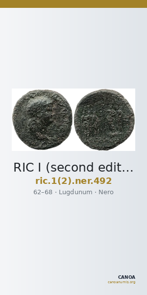RIC I (second edition) Nero 492 — CANOA