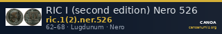RIC I (second edition) Nero 526 — CANOA