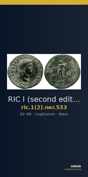 RIC I (second edition) Nero 533 — CANOA