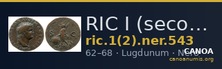 RIC I (second edition) Nero 543 — CANOA