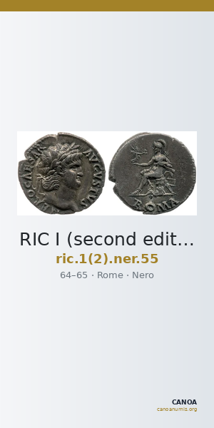 RIC I (second edition) Nero 55 — CANOA