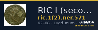 RIC I (second edition) Nero 571 — CANOA