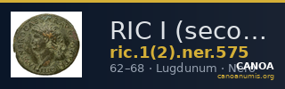 RIC I (second edition) Nero 575 — CANOA