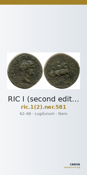 RIC I (second edition) Nero 581 — CANOA
