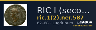 RIC I (second edition) Nero 587 — CANOA