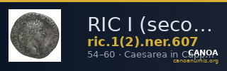 RIC I (second edition) Nero 607 — CANOA