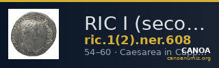 RIC I (second edition) Nero 608 — CANOA