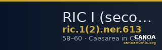 RIC I (second edition) Nero 613 — CANOA