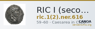 RIC I (second edition) Nero 616 — CANOA