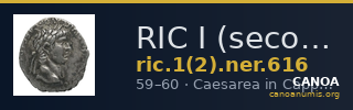 RIC I (second edition) Nero 616 — CANOA