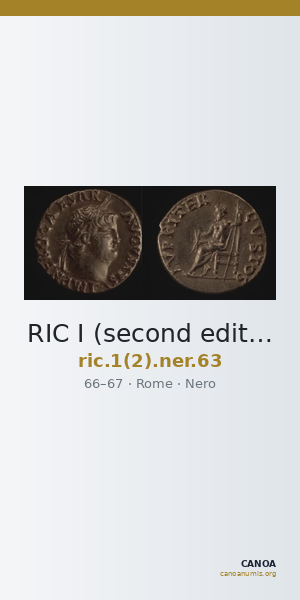 RIC I (second edition) Nero 63 — CANOA