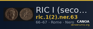 RIC I (second edition) Nero 63 — CANOA
