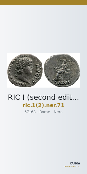 RIC I (second edition) Nero 71 — CANOA