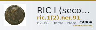 RIC I (second edition) Nero 91 — CANOA