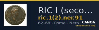 RIC I (second edition) Nero 91 — CANOA
